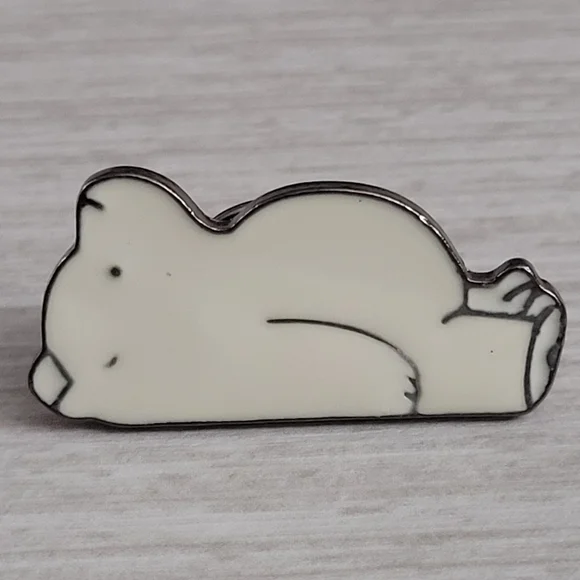 We Bare Bears Ice Bear Resting Enamel Pin - Picture 3 of 10